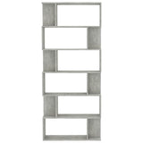 Book Cabinet/Room Divider Concrete Grey 80x24x192 cm Engineered Wood 800094