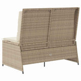 Garden Bench Beige Poly Rattan 3394453