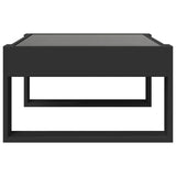Coffee Table with Infinity LED Black 70x53x30 cm 847631