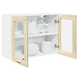 Hanging Glass Cabinet Lyon Sonoma Oak 80x31x60 cm Engineered Wood 849624