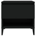 ZNTS Side Table Black 50x46x50 cm Engineered Wood 819550