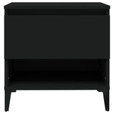 ZNTS Side Table Black 50x46x50 cm Engineered Wood 819550