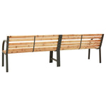 ZNTS Twin Garden Bench 241 cm Chinese Fir Wood 317123