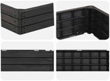 Raised Bed Black 75.5 x 75.5 x 25 cm PP 42033404