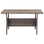 Garden Table Grey 120x70x66 cm Poly Rattan 316584