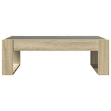 ZNTS Coffee Table with Infinity LED Sonoma Oak 90x53x30 cm 847639