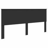 Bed Frame with Headboard Black 200 x 200 cm Solid Pine Wood 3410966