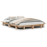 Bed Frame without Mattress 140x200 cm Solid Wood Pine 850659