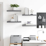 Floating Wall Shelves 4 pcs Grey 50x23.5x3.8 cm MDF 323852