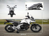 12V Honda Licensed Kids Electric Motorbike w/ Music, Headlights, Early Education Function, for Ages T3398P348417