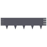 Lawn Edging 20 pcs 100 x 25 cm Steel Anthracite 8008609