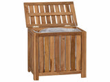 Laundry Basket Natural Solid Teak Wood 42024285