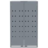 Wheelie Bin Storage for 5 Bins Grey 345x79x117 cm Steel 3279990
