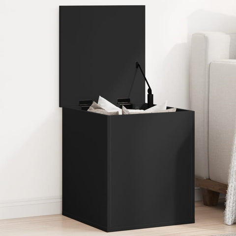 ZNTS Storage Box Black 40x42x46 cm Engineered Wood 840647