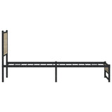 Metal Bed Frame without Mattress Sonoma Oak 100x190 cm 4007880