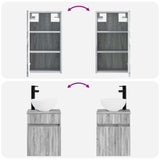 Bathroom Furniture Set 3 pcs Grey Sonoma 33 x 34.5 x 160 cm 3406089