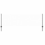 Embedded Fence Post 5 pcs Grey 120 cm Powder-Coated Steel 42006278