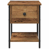 Bedside Table 2 pcs Old Wood 34 x 35.5 x 45 cm Engineered Wood 881801