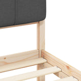 Bed Frame with Upholstered Headboard Dark Grey 100 x 200 cm 878000