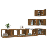 Wall-mounted TV Cabinet Smoked Oak Engineered Wood 3114579