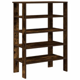 ZNTS Shoe Rack Smoked Oak 61x32x87.5 cm Engineered Wood 859855