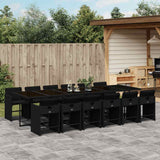 Garden Dining Set Black 3211123