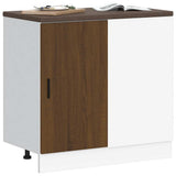 Kitchen Base Cabinet Lyon Brown Oak Engineered Wood 854295