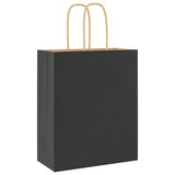 Paper Bags 250 pcs with Handles Black 18x8x22 cm 4101642