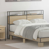 Storage Headboard with Shelf Sonoma oak 150 cm Engineered wood 859756