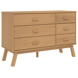 Drawer Cabinet OLDEN Brown Solid Wood Pine 358591