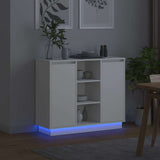 LED Sideboard White 90 x 32 x 75 cm Engineered Wood 869674
