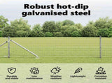 Ground Spike Fence Post 13 pcs Silver Powder-Coated Steel 42004273
