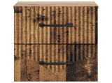 Wall-Mounted Bedside Cabinet 2 pcs Old Wood 34.5 x 33 x 40 cm 898992