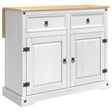 Kitchen Trolley 2 pcs White and Honey Wax 112 x 70 x 91.5 cm 3425385