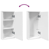 Corner Bathroom Mirror Cabinet White 30x24x60 cm 357977