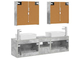 Bathroom Furniture Set 5 pcs Concrete Grey 3406850