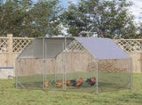 Walk in Chicken Run Chicken Coop Hen House Outdoor with Roof for 4-6 Chickens, 280 x 190 x 195cm T3398P350086