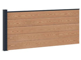 Fence Panel WPC and Aluminium Brown 42039073