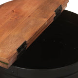 Coffee Table Black 50x39.5 cm Solid Wood Reclaimed 351752