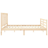 Bed Frame without Mattress 200x200 cm Solid Wood Pine 3193876