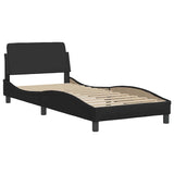 Bed Frame with LED without Mattress "Hvar" Black 80x200 cm 3213892
