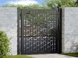 Garden Gate Black 100x125 cm Steel Cross Design 4101000