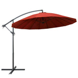 Hanging Garden Parasol Terracotta 3 m Aluminium Pole 47225