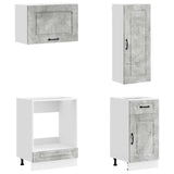 Kitchen Unit KALMAR 8 pcs Concrete Grey Engineered Wood 3438196