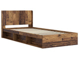Bed Frame with Storage and Headboard Old Wood 90 x 190 cm 3413907