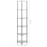 6-Tier Shelf Transparent 30x30x160 cm Tempered Glass 249517
