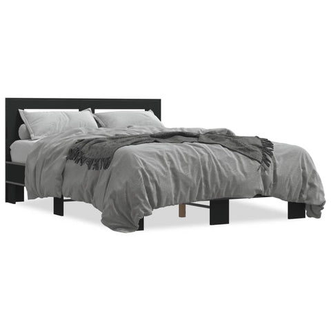 ZNTS Bed Frame without Mattress Black 120x200 cm 3280107