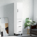 Highboard White 34.5x34x180 cm Engineered Wood 3198873