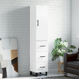 Highboard White 34.5x34x180 cm Engineered Wood 3198873