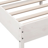 Bed Frame without Mattress White 90x200 cm Solid Wood Pine 842659